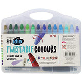 Mont Marte Studio Twistable Colors, 37 Piece. Includes 36 Water Blendable Painting Sticks and a Paint Brush, Silky Smooth Texture and Easy Glide.