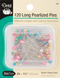 Dritz Long Pearlized Pins - 1-1/2" - 120 Ct.
