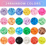 Beads for Bracelets Making Polymer Clay Beads for Bracelet Making Kits Adults Small Flat Beads for Bracelets for Jewelry Making Earrings Set Gift Acrylic Alphabet Beads