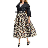 Doll Clothes Leather Suit and Leopard Print Dress Cool Style for 11.5 inches -12 inches Dolls