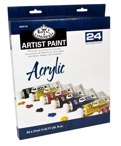 Royal & Langnickel Acrylic Color Artist Tube Paint, 21ml, 24-Pack