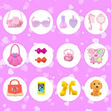 DOTVOSY 11.5 inch Girl Doll Clothes and Accessories 19 Pcs Set - Contains Doll Clothes Dresses, Bag, Glasses, Camera, Toy Phone, Toy Dog,Makeup Toys etc