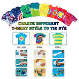 Tie Dye DIY Kit, 26 Colors Tie Dye Shirt Fabric Dye Art Tie-Dye Kit Party Creative Group Activities, DIY Fashion Dye Kit, Rainbow Rubber Bands, Gloves, Apron and Table Covers