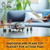 LEGO Jurassic World Quetzalcoatlus Plane Ambush 76947 Dinosaur Building Toy Set for Kids Aged 7 and up (293 Pieces)