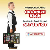 Deluxe Art Set For Kids by ART CREATIVITY - Ideal Beginner Artist Kit Includes 101 Pieces -