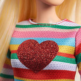 Barbie It Takes Two Barbie “Malibu” Roberts Doll (Blonde) Wearing Rainbow Shirt, Denim Skirt & Shoes, Gift for 3 to 7 Year Olds