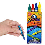 Kicko Bulk Crayons- 576 Assorted Coloring Crayons - 144 Packs of 4 Crayon - Perfect for School and Office Supplies, Arts and Crafts, Party Favors, Back to School Supplies and Restaurants