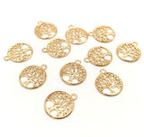 Y&Y Star 20mm Lovely Round Lotus Flower Charms Pendants DIY Antique Charms Pendant for Crafting