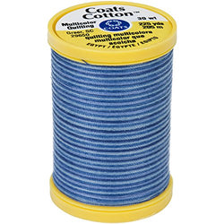 Coats Cotton Machine Blue Clouds Quilting Thread, 225 yd, Multicolor