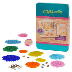 Craftabelle – Seed Bead Creation Kit – Bracelet & Necklace Making Kit – 42pc Jewelry Set with Little Beads – DIY Jewelry Kits for Kids Aged 8 Years +