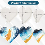 ISSEVE 3Pcs Large Heart Resin Molds Silicone, 3 Different Shape Size Heart Molds, Silicone Molds for Epoxy Resin Casting, Epoxy Molds for DIY Resin Art Casting Home Decoration (9.45", 7.48", 5.91")
