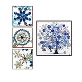 4 Pack 5D DIY Diamond Painting Kits,Diamond Painting Tree for Adults Kids Crafts Drill Diamond for Embroidery Arts Craft Home Wall Decor