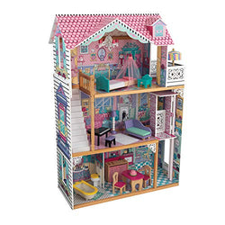 KidKraft Annabelle Wooden Dollhouse with Elevator, Balcony and 17 Accessories ,Gift for Ages 3+