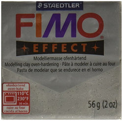 Fimo Soft Polymer Clay 2 Ounces-8020-812 Glitter Silver
