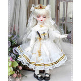 Fashion BJD Doll Full Set 40cm 15.74 inch 1/4 Scale SD Doll with All Clothes Wigs Socks Shoes Makeup Christmas Surprise Gift