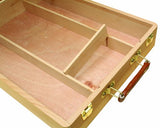 US Art Supply Newport Large Adjustable Wood Table Sketchbox Easel, 13"x17 1/2"x5-3/8" - Desktop