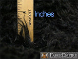 Faux Fur Long Pile Curly Fabric ALPACA BLACK / 60" Wide / Sold by the Yard