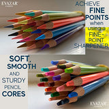 EVAZAR London colored pencils, 130 coloring pencils in portable case. Quality soft core, rich pigments & vibrant colors for artistic coloring, sketching & drawing