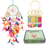Asian Hobby Crafts DIY Premium Dream Catcher Kit – Make one Complete Multi Ring Dream Catcher (Multicolor)