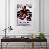 Movie Posters Stand by Me Movie Classic Movie Canvas Poster Wall Art Decor Print Picture Paintings for Living Room Bedroom Decoration 24×36inch(60×90cm) Frame-style1