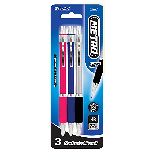 BAZIC Metro 0.7mm Mechanical Pencil (3/Pack)