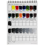 HG Art Concepts Painters Color Diary - 9x12" Spiral-Bound Color Swatch Book with 10 Pages for Acrylic or Oil Paint - Single