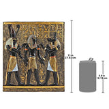 Design Toscano QL136311 Rameses I Between Horus and Anubis Wall Frieze in Faux Ebony and Gold,Full Color,11 Inch