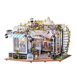 Miniature Joy House Kit Pet Shop - DIY Miniature Dollhouse Kit - Tiny House Building Kit - DIY Miniature Kit with Furniture - DIY House Kit for Adults - Creative Miniature Craft Kits ( No Dust Cover)
