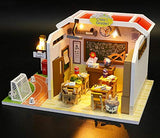 LFHT DIY Miniature Dollhouse Kit Realistic Mini 3D Wooden Classroom Model HouseCraft Furniture LED Lights Christmas, Birthday Gift for Boys & Girls Home Decoration