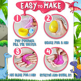 Dinosaur Slime kit for Boys and Girls Aroma DIY Slime - Easy to Make Butter Glitter Foam Slime - 12 Dinosaurs Slime Making Kit Party Favors- Unique Slime Supplies Add-ins