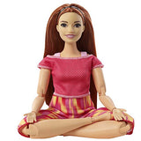 Barbie Made to Move Doll, Curvy, with 22 Flexible Joints Long Straight Red Hair Wearing Athleisure-wear for Kids 3 to 7 Years Old
