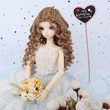 AIDOLLA BJD Doll Wig 1/4 SD Dolls 7-8 inch Girls Gift Temperature Synthetic Fiber Long Curly Synthetic Hair