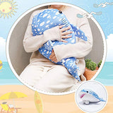 LALA HOME Large Great Whale Shark Stuffed Animal Giant Hugging Plush Soft Pillow Ocean Toy 22 Inch/56 Centimeter