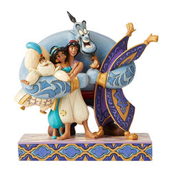 Enesco Disney Traditions by Jim Shore Aladdin Group Hug Figurine, 7.87 Inch, Multicolor