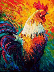 Rooster Diamond Painting Kits - PigPigBoss 5D Full Drill Diamond Embroidery Dots Kits - Rooster Diamond Painting by Numbers for Adult Arts Crafts (11.8 x 15.7 inches)