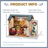 Fsolis Cutehouse DIY Dollhouse Miniature Kit with Furniture, 3D Wooden Miniature House with Dust Cover and Music Movement, Miniature Dolls House kit (Z9)