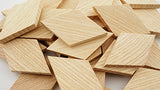 2.3"x1.34" Wood Diamond Shape Unfinished Wood Mosaic Tile - 30 pcs