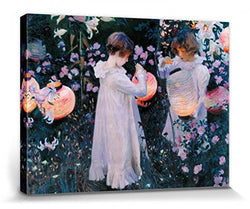 John Singer Sargent Stretched Canvas Print - Carnation, Lily, Lily, Rose, 1885-86 (32 x 24 inches)
