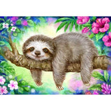 Tsinghwang Sloth Diamond Art, 15.8" x 11.8" DIY 5D Diamond Painting Kits for Adults Kids，Rhinestone Embroidery, Cross Stitch Diamond Paintings, Full Drill Beaded Arts Craft for Home Wall Decoration