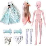 Simulation BJD Reborn Doll Sweet Girl Long Hair Princess 23.6Inch 60Cm Kids Play Toy Holiday/Birthday HMYH