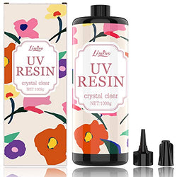 UV Resin - Improved 1,000g Crystal Clear Hard Ultraviolet Curing Epoxy Resin for DIY Jewelry Making, DIY Resin Mold - UV Glue Solar Cure Sunlight Activated Resin for Casting, Coating, Craft Decoration