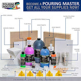 Pouring Masters Gunmetal Gray Metallic Pearl Acrylic Ready to Pour Pouring Paint – Premium 32-Ounce Pre-Mixed Water-Based - for Canvas, Wood, Paper, Crafts, Tile, Rocks and More