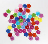 RayLineDo 65x New 15mm Plum Flower Plastic the Button/sewing Lots Mix