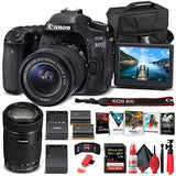 Canon EOS 80D DSLR Camera with 18-55mm Lens (1263C005) + EF-S 55-250mm Lens + 64GB Memory Card + Case + Corel Photo Software + LPE6 Battery + External Charger + Card Reader + More (Renewed)