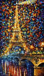 Eiffel Tower Wall Art France Oil Painting On Canvas By Leonid Afremov Studio - Paris Of My Heart