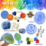 Mold Putty Silicone Mold Making Kit, Super Easy 1:1 Mix Mold Putty, 3/4 Lb (400 Grams), Makes Strong Reusable Silicone Molds