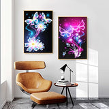 HaiMay 3 Pack DIY 5D Diamond Painting Kits by Number Kits Full Drill Painting Butterfly Diamond Pictures Arts Craft for Wall Decoration, Butterfly Diamond Painting Style (Canvas 10×14 inches)