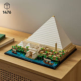 LEGO Architecture Landmark Collection Great Pyramid of Giza 21058 Building Set; Collectible Model for Adults (1,476 Pieces)