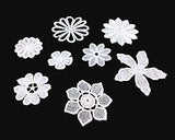 Honbay 40pcs Mix Style White Hollow Out Lace Flower Applique Patch Sewing Craft Decoration