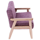 Baoblaze Purple Modern Double Sofa Couch Furniture Model for 1:12 Dollhouse Room Decor Accessories